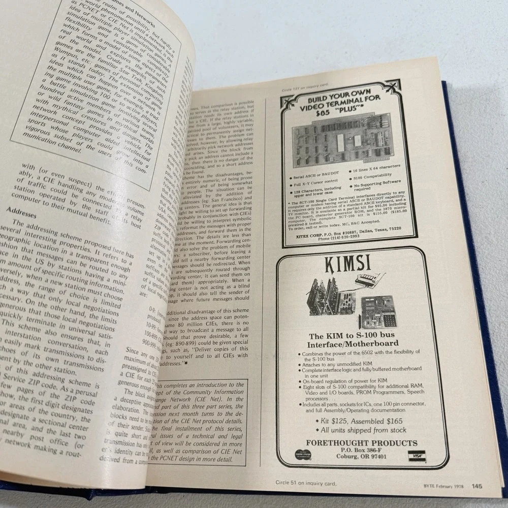Byte Magazine The Small Systems Journal Bound Set Volume III 3 January-June 1978